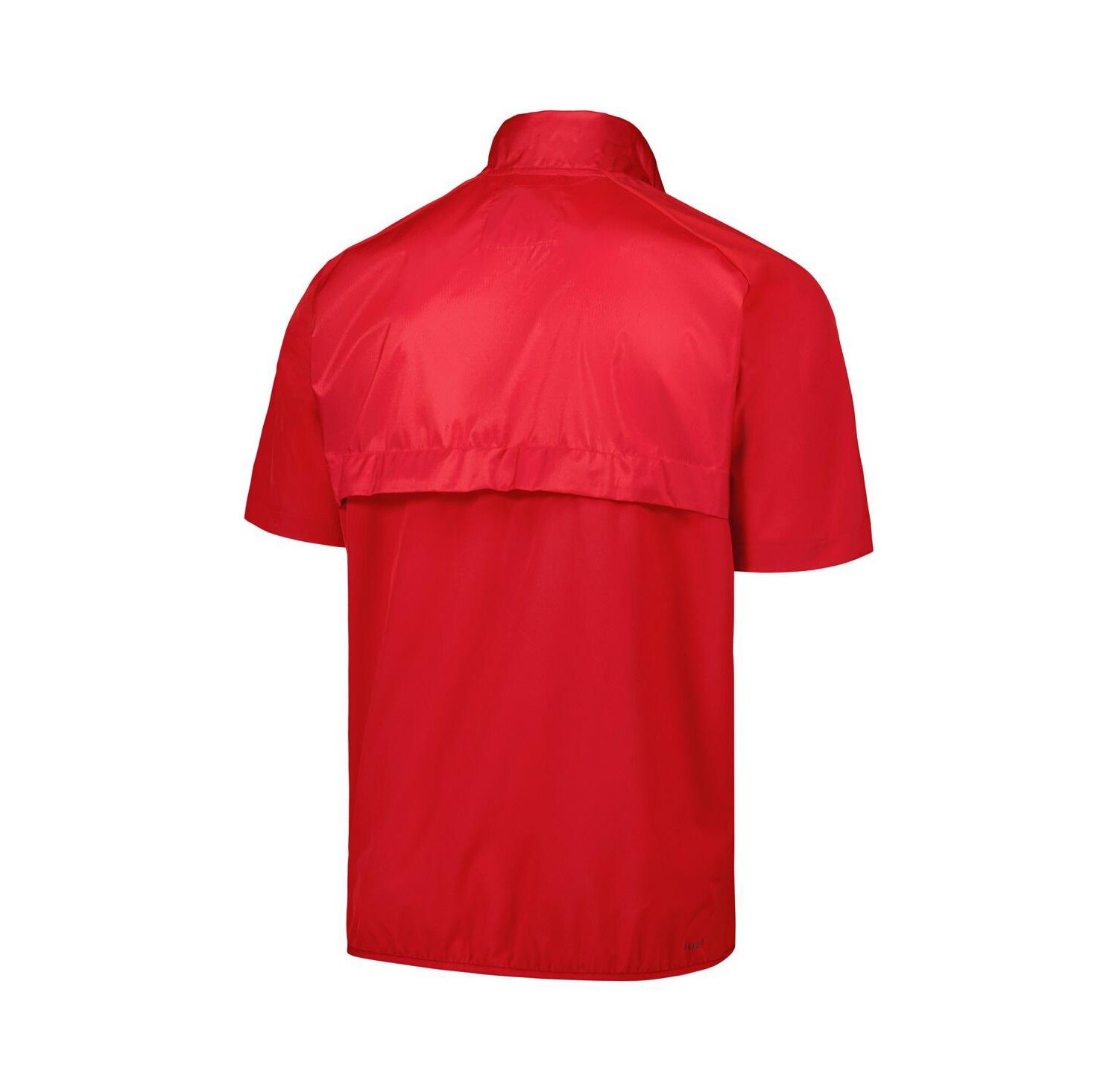 Men's Red Fresno State Bulldogs Sideline AEROREADY Raglan Short Sleeve Quarter-Zip Jacket