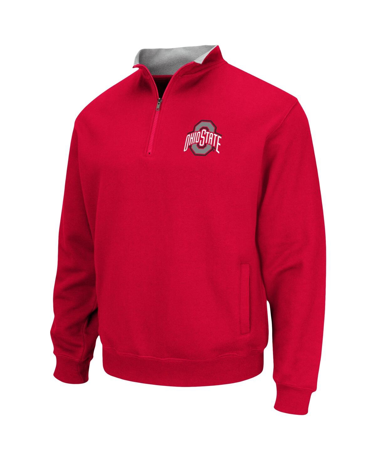 Shop Colosseum Men's  Scarlet Ohio State Buckeyes Tortugas Big And Tall Quarter-zip Jacket