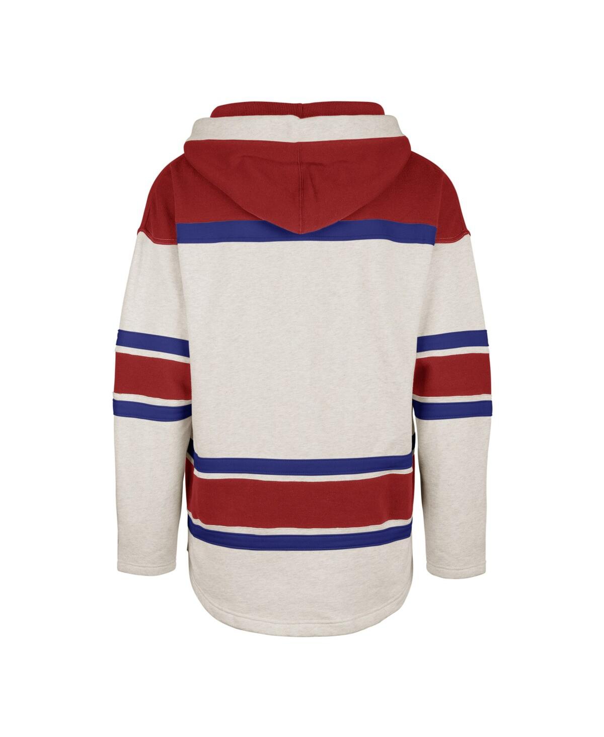 Men's '47 BrandWashington Capitals Rockaway Lace-Up Pullover Hoodie - Oatmeal