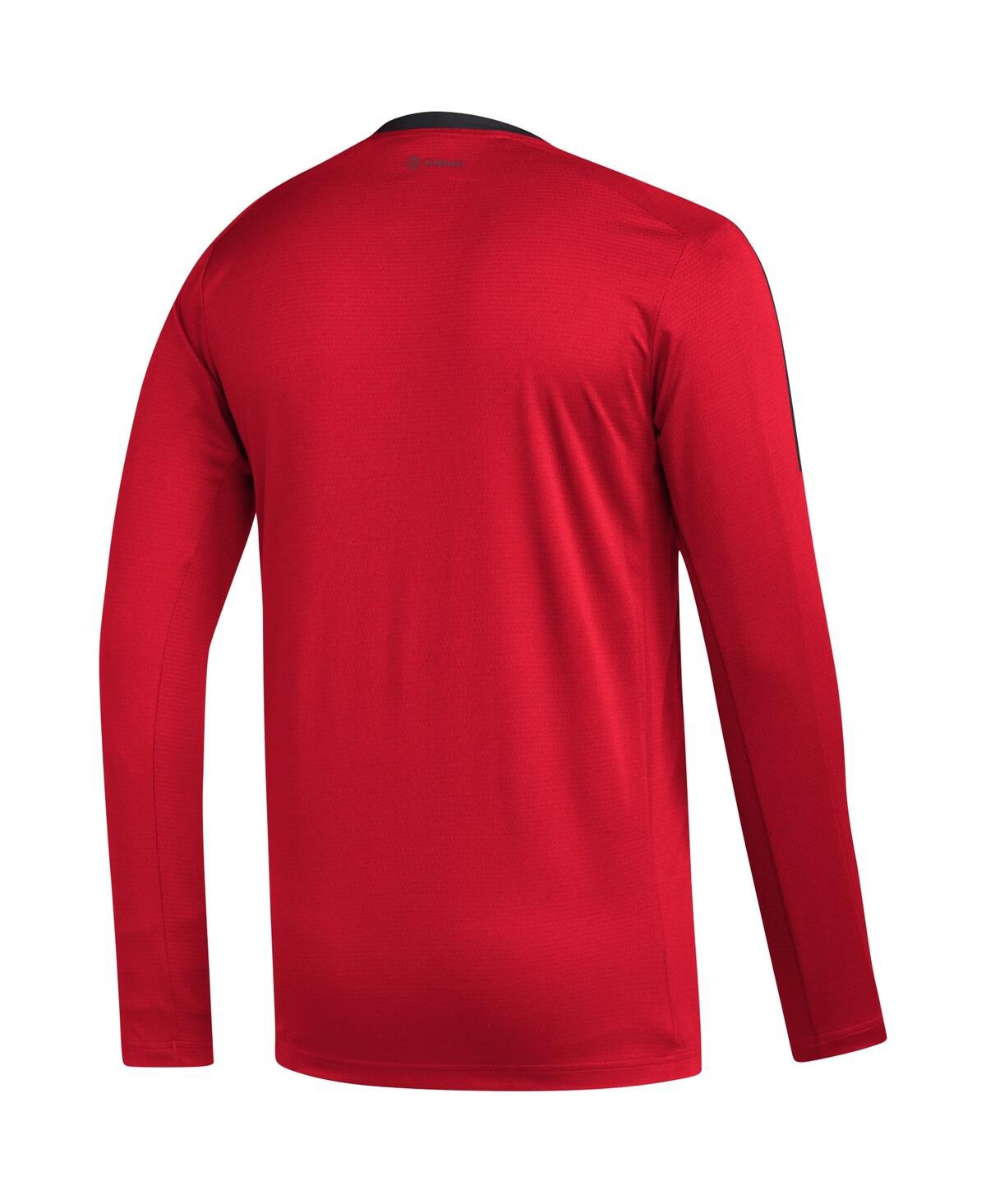 Shop Adidas Originals Men's Adidas Red Carolina Hurricanes Aeroready Long Sleeve T-shirt