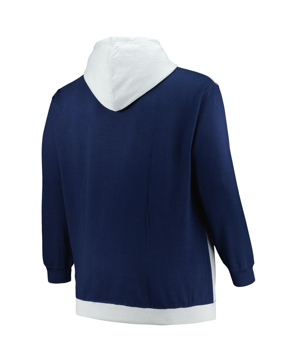 Fanatics Branded  Navy/silver Memphis Grizzlies Big & Tall Primary Arctic Pullover Hoodie In Navy,silver