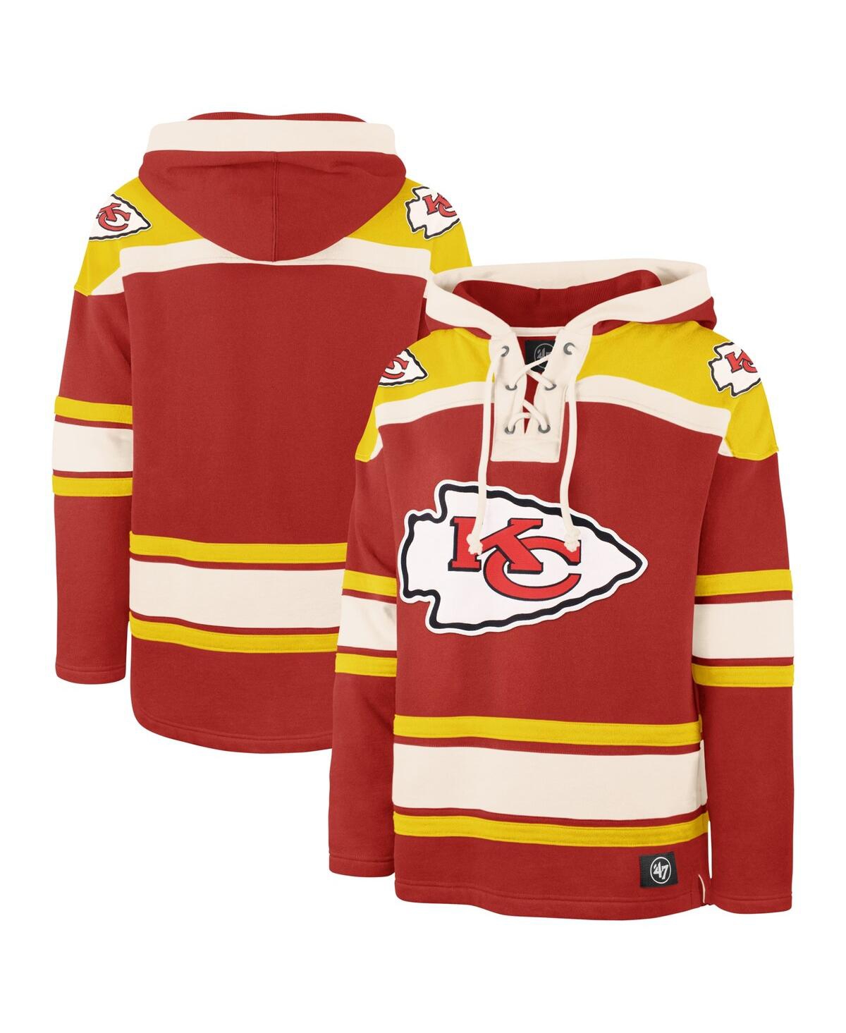 47 Brand Men's ' Red Kansas City Chiefs Big And Tall Superior Lacer Pullover Hoodie