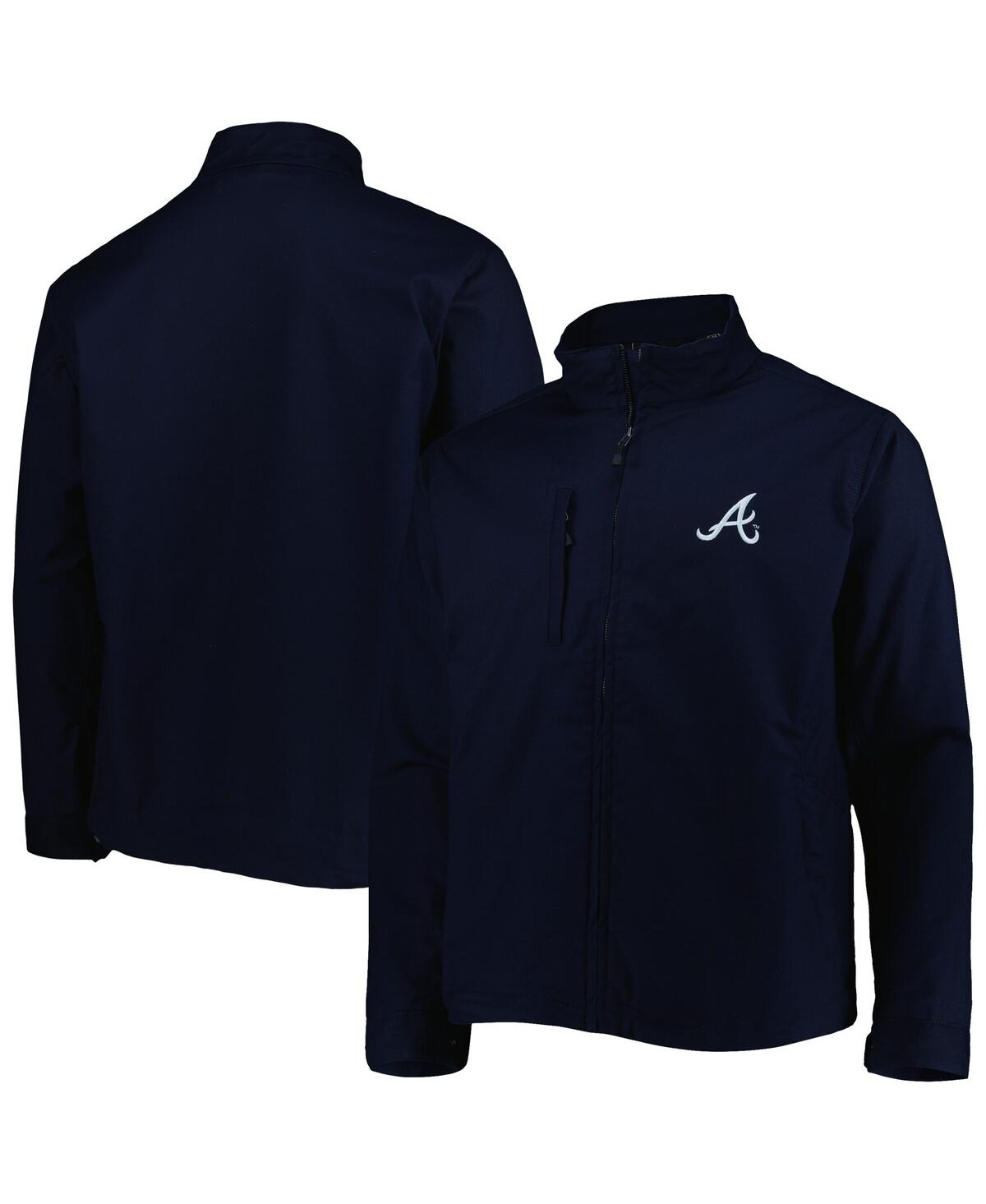 Dunbrooke Men's  Navy Atlanta Braves Journey Tri-blend Full-zip Jacket