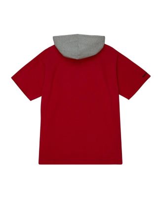 Men's Red Kansas City Chiefs Postgame Short Sleeve Hoodie