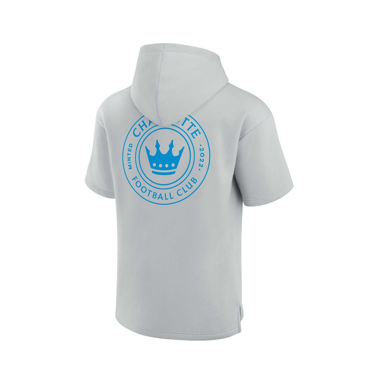 Худи Fanatics Signature Gray Charlotte FC Super Soft Fleece Short Sleeve Pullover — фото 3
