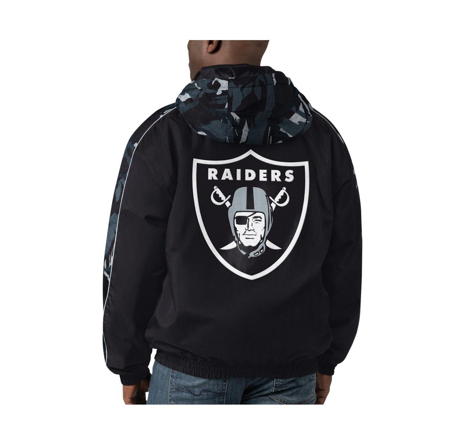 Men's Black Las Vegas Raiders Thursday Night Gridiron Full-Zip Hoodie Jacket