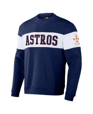 Men's Darius Rucker Collection by Navy Houston Astros Stripe Pullover Sweatshirt