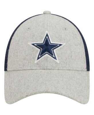 Men's Heather Gray, Navy Dallas Cowboys Pop Trucker 9FORTY Adjustable Hat