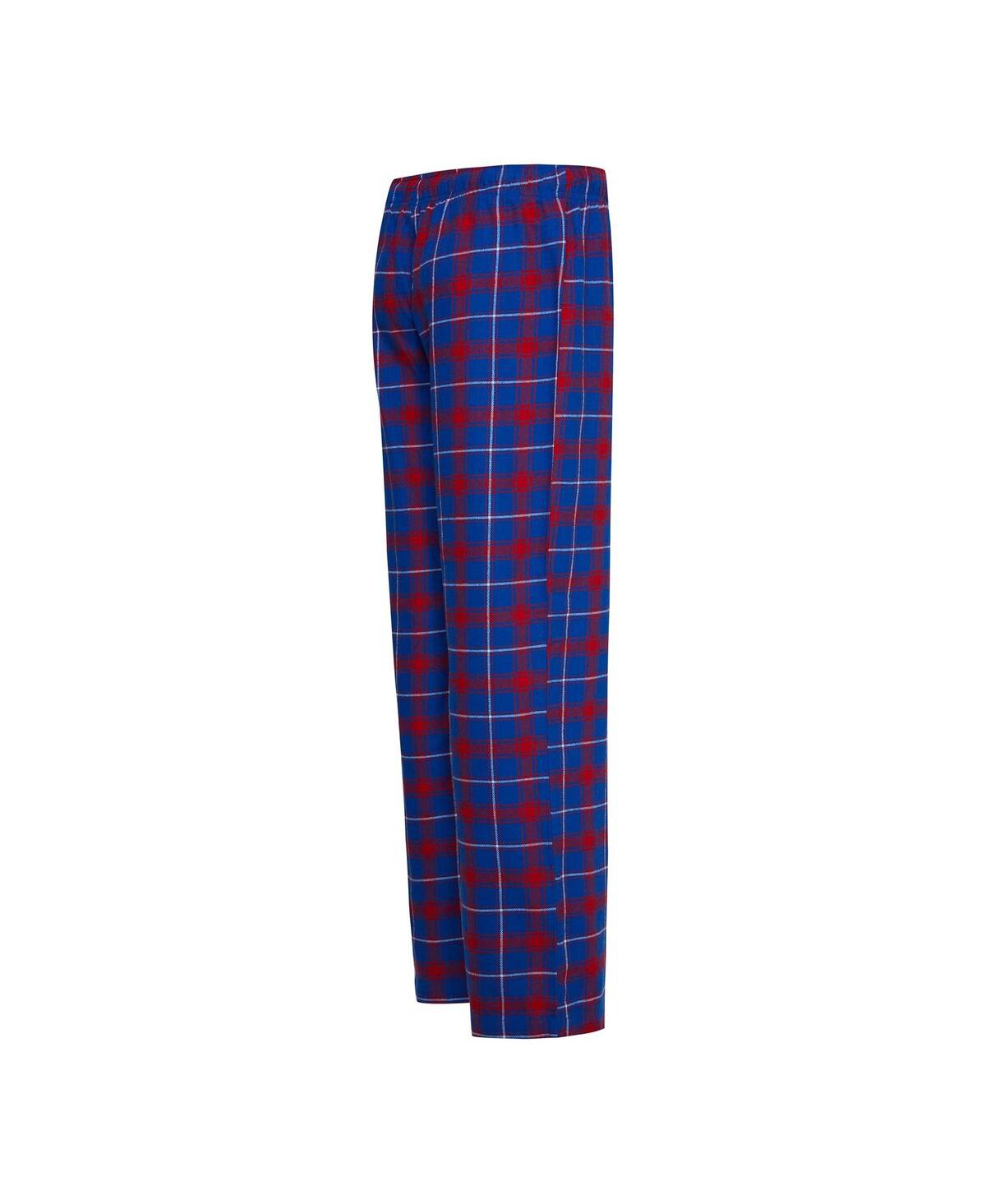 Concepts Sport Women's  Royal, Red Chicago Cubs Arctic T-shirt And Flannel Pants Sleep Set In Royal,red