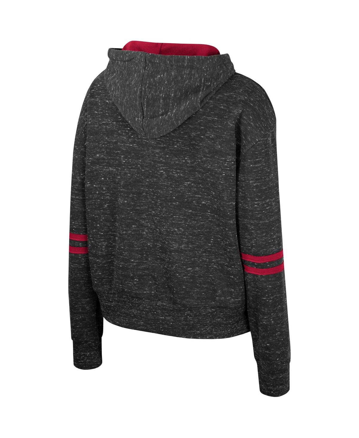 Shop Colosseum Women's  Charcoal Indiana Hoosiers Catherine Speckle Pullover Hoodie