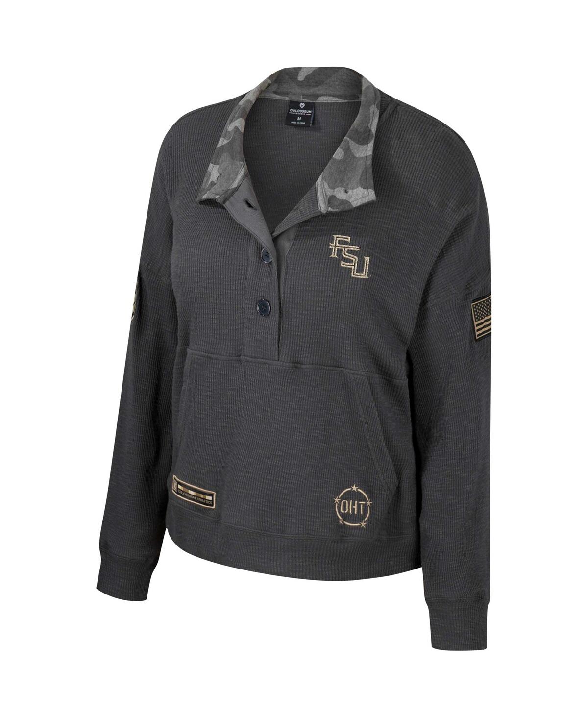 Colosseum Women's  Heather Charcoal Florida State Seminoles Oht Military-inspired Appreciation Paybac In Heather Charcoal