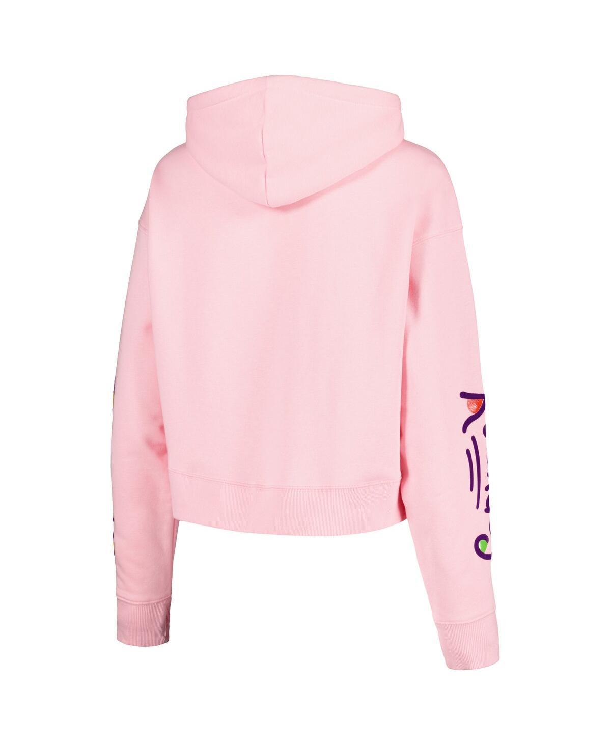 Freeze Max Men's And Women's  Pink Rugrats Comic Strip Cropped Pullover Hoodie In Pink