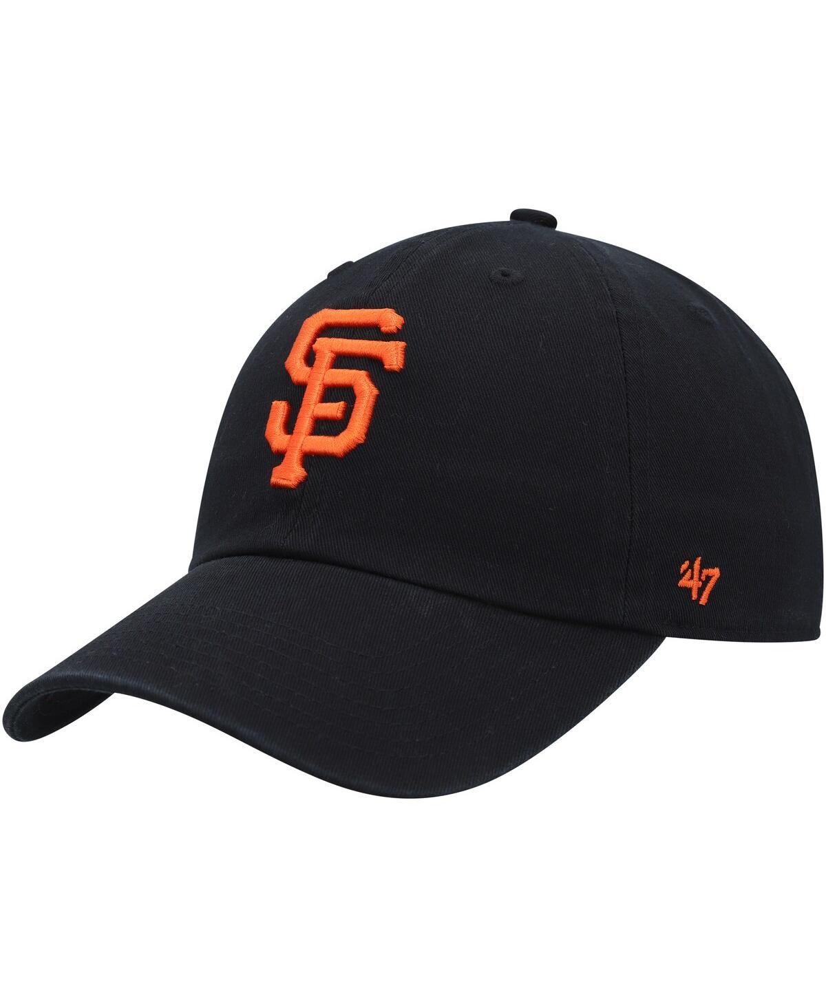 47 Brand Kids' Youth Boys And Girls ' Black San Francisco Giants Clean Up Adjustable Hat