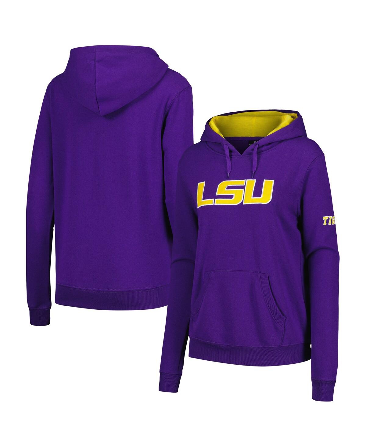 Women's Stadium Athletic Purple Lsu Tigers Big Logo Pullover Hoodie - Purple