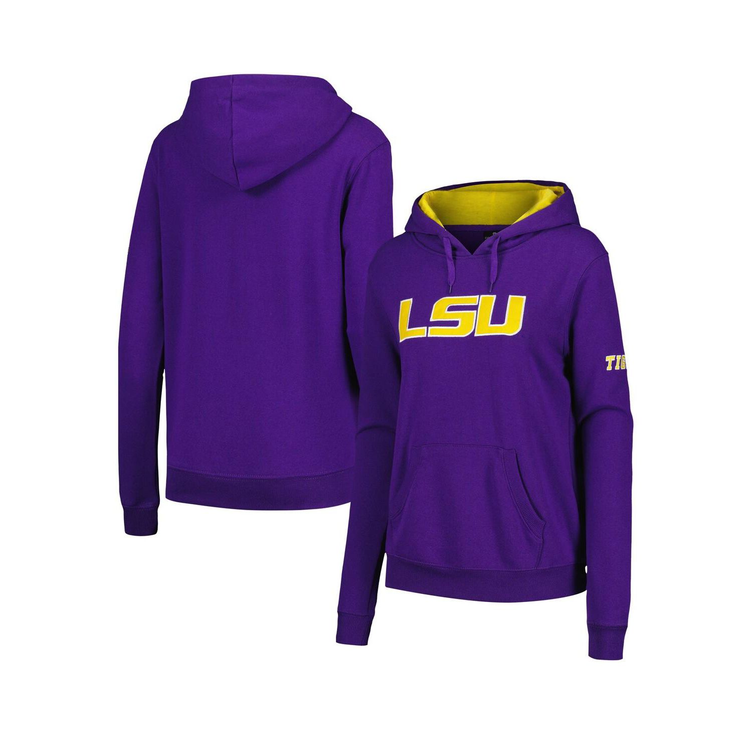 Women's Stadium Athletic Purple LSU Tigers Big Logo Pullover Hoodie