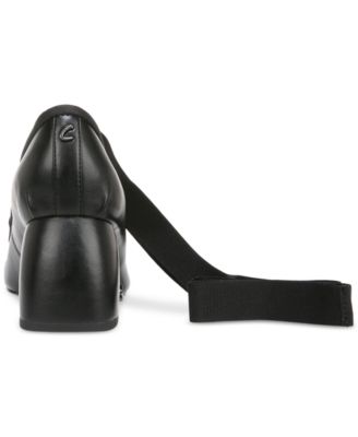  Della Lace-Up Block-Heel Ballet Pumps