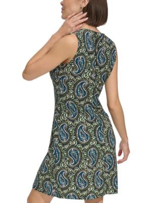 Tommy Hilfiger Women's Paisley Sleeveless Shift Dress - Macy's