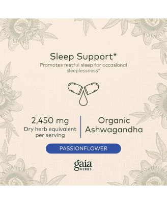 SleepThru - Natural Sleep Support Supplement with Organic Ashwagandha Root, Organic Magnolia Bark, Passionflower, and Jujube Date - 120 Liquid Phyto-Capsules (60-Day Supply)
