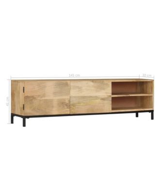 TV Stand 57.1"x11.8"x16.1" Solid Wood Mango