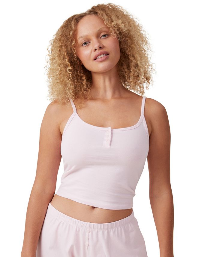 COTTON ON Women's Peached Jersey Henley Camisole Top Macy's