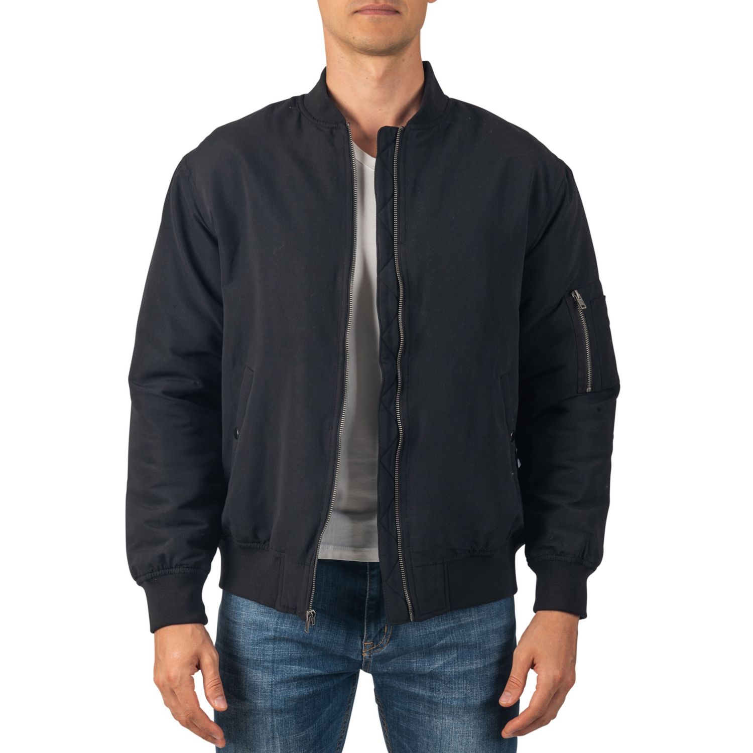 Men's Damon Bomber Jacket | Warm Quilted Flight Jacket with Pockets – Stylish Windbreaker for Casual & Layering | Versatile Outerwear