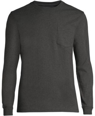 Lands' End Men's Super-T Long Sleeve T-Shirt with Pocket