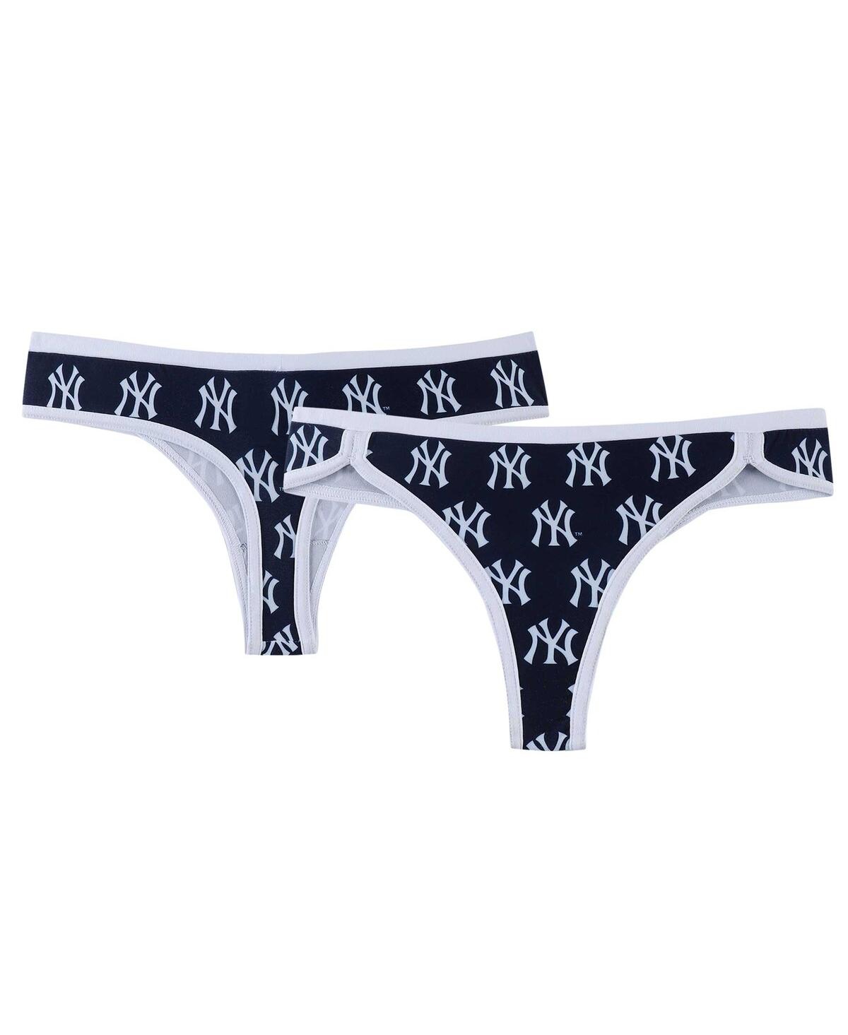 Concepts Sport Women's  Navy New York Yankees Allover Print Knit Thong Set