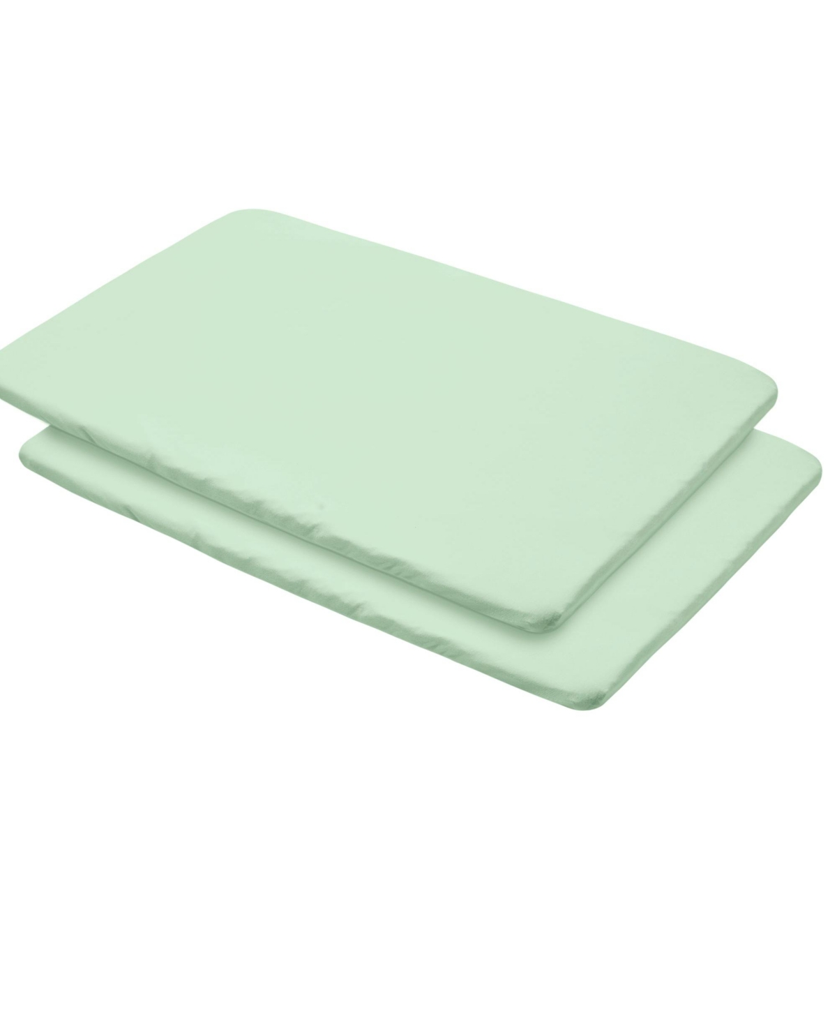 BreathableBaby All-in-One Fitted Sheet & Waterproof Cover for 39" x 27" Play Yard Mattress (2-Pack) - Mint green