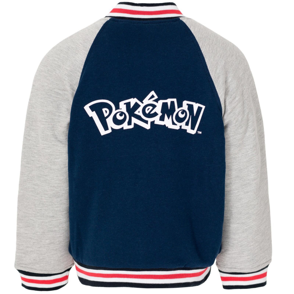 Pokemon Boy's French Terry Zip Up Varsity Bomber Jacket Little Kid to Big Kid