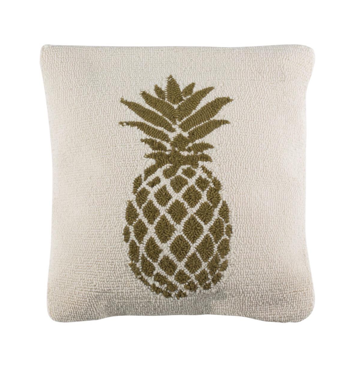 Safavieh Indoor/outdoor Pure Pineapple 20" X 20" Pillow In Gold,white