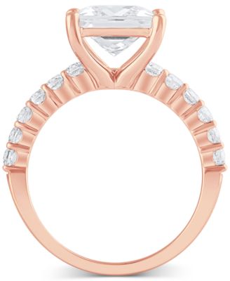 Badgley Mischka Certified Lab Grown Diamond Princess Engagement Ring (3-1/2 ct. t.w.) in 14k Gold