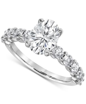 Certified Lab Grown Diamond Oval Bridal Set (3-3/8 ct. t.w.) in 14k Gold