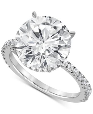 Badgley Mischka - Lab Grown Certified Diamond Halo Engagement Ring (4 ct. t.w.) in 14k Gold