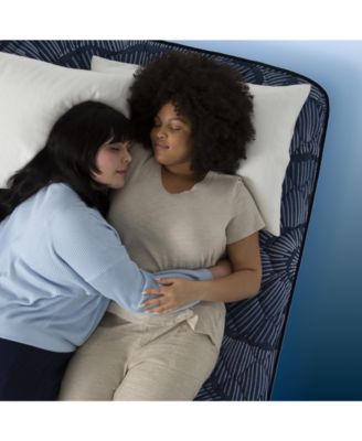 Perfect Sleeper Cobalt Calm 14" Medium Pillow Top Mattress Set, Queen Split