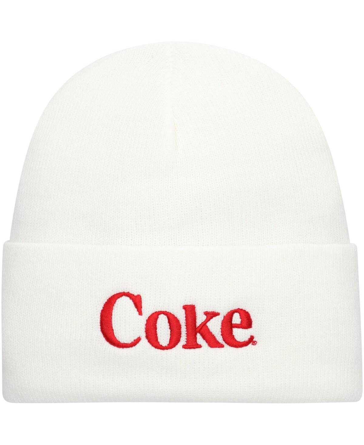 American Needle Men's  White Coca-cola Cuffed Knit Hat
