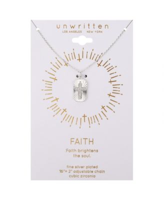 Cubic Zirconia Cross Pendant Necklace