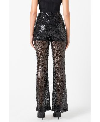 Women's Flared Sequins Pants