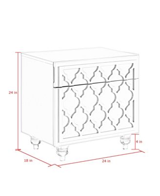 Keira MDF Lacquer-Finish Lucite Leg Side Table