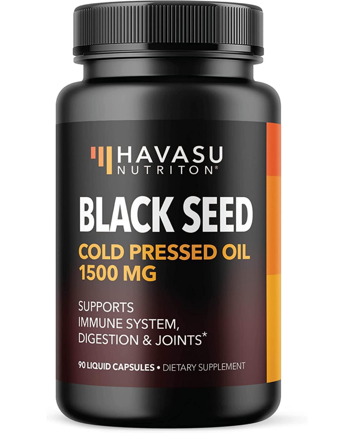 Premium Cold-Pressed Black Seed Oil Liquid Capsules for Immune Support + Joint Health, 90 Count