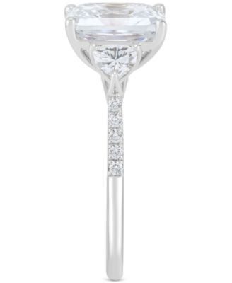 IGI Certified Lab Grown Diamond Radiant Three Stone Engagement Ring (3-1/2 ct. t.w.) in 14K White Gold