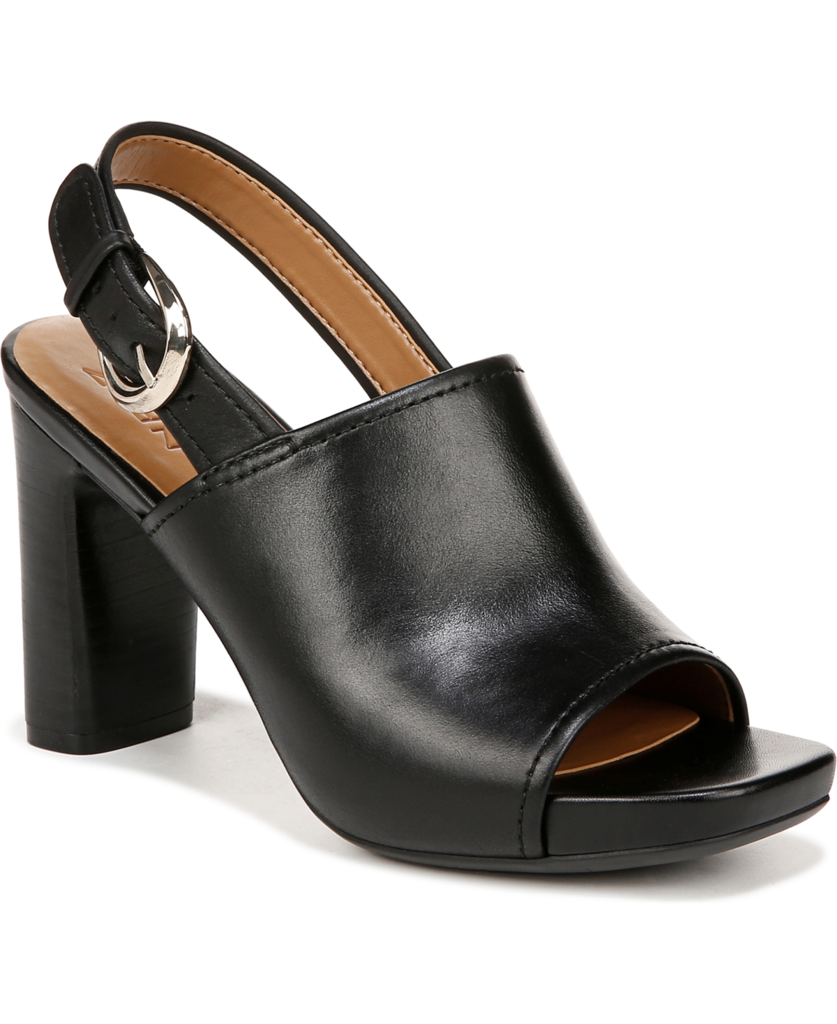 Jianna Slingback Sandals - Black Leather