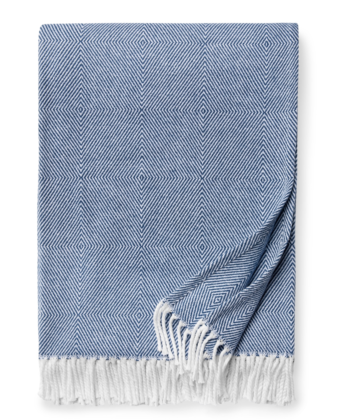 Sferra Capriana Brushed Cotton Throw, 51" X 71" In Navy