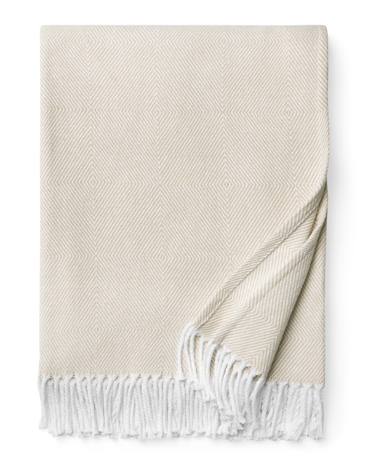 Sferra Capriana Brushed Cotton Throw, 51" X 71" In Sand