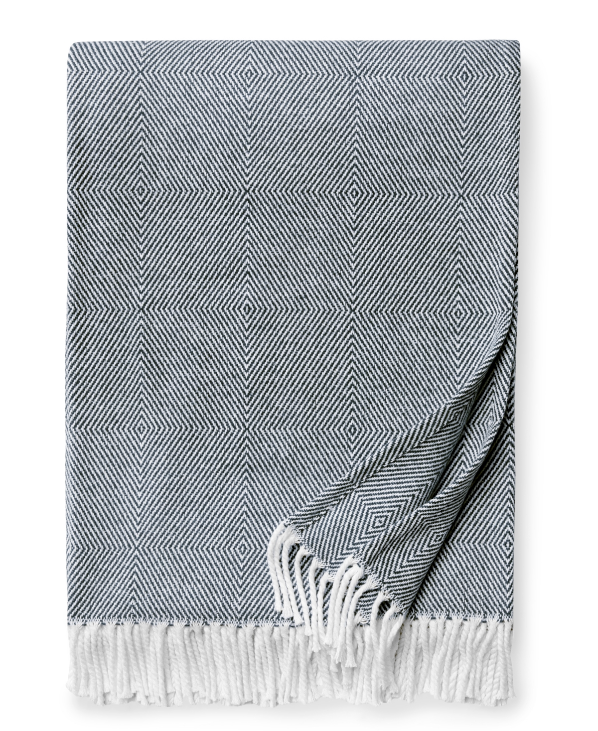 Sferra Capriana Brushed Cotton Throw, 51" X 71" In Black