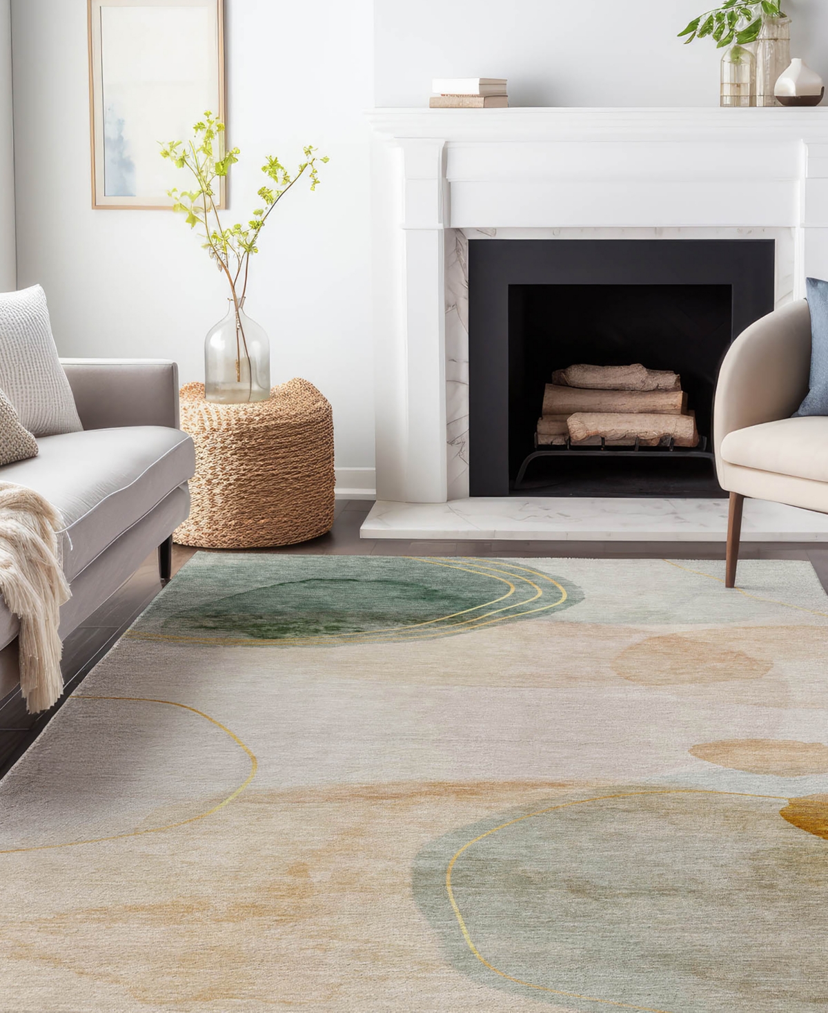 Dalyn Odyssey Oy16 10' X 14' Area Rug In Beige
