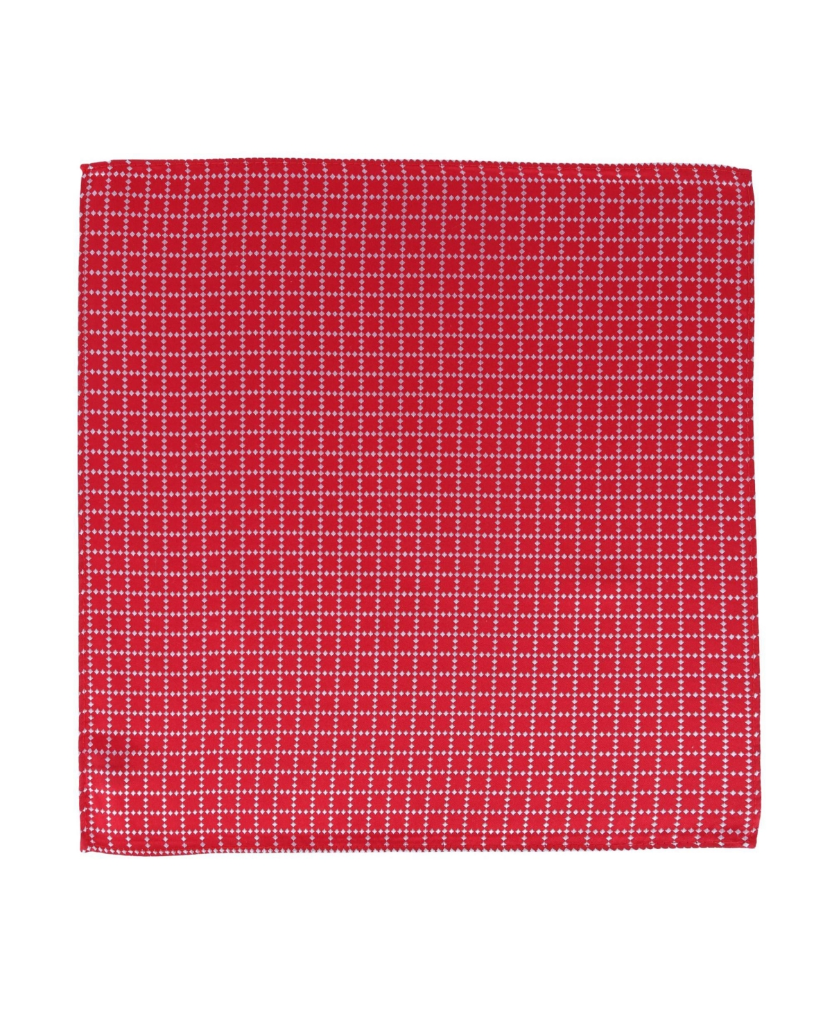 Men's Rowan Geometric Pattern 12x12 Silk Pocket Square - Red