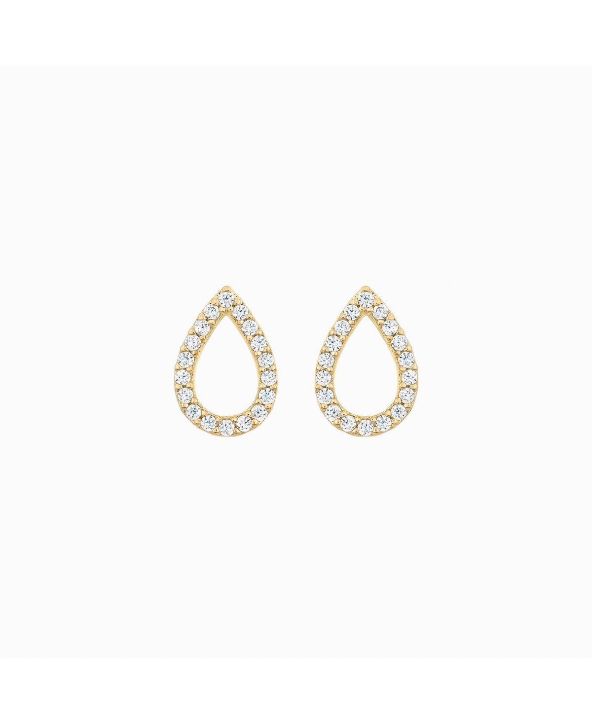 Livia Teardrop Stud Earrings - Yellow gold