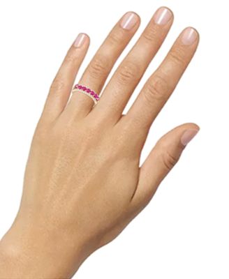 2-Pc. Set Emerald (7/8 ct. t.w.) Ring & Diamond Enhancer (1/4 ct. t.w.) in 14k Gold (Also in Ruby and Sapphire)