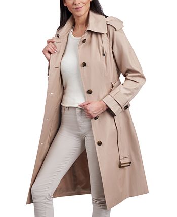 London fog deals belted trench coat