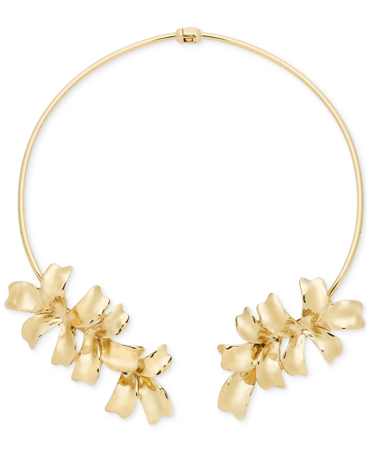 Shop Inc International Concepts Gold-tone Flower Open Choker Necklace, 5-1/2", Created For Macy's